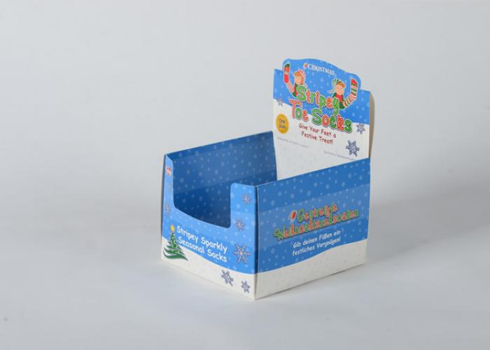 襪子的紡織品展示盒與定制的標志和品牌